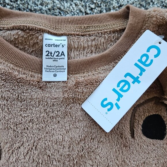 Boys 5pc Bundle:  2 pajama sets, long sleeve tee and fuzzy sweatshirt all NWT 2T - Picture 4 of 9